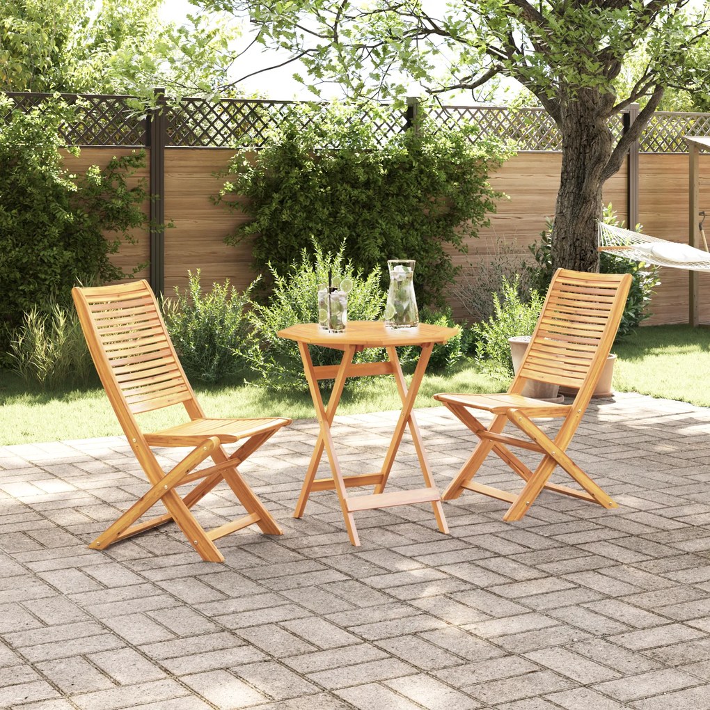 vidaXL Σετ Εξωτερικών Επίπλων 3 pcs Καστανό 70 x 70 x 75 εκ