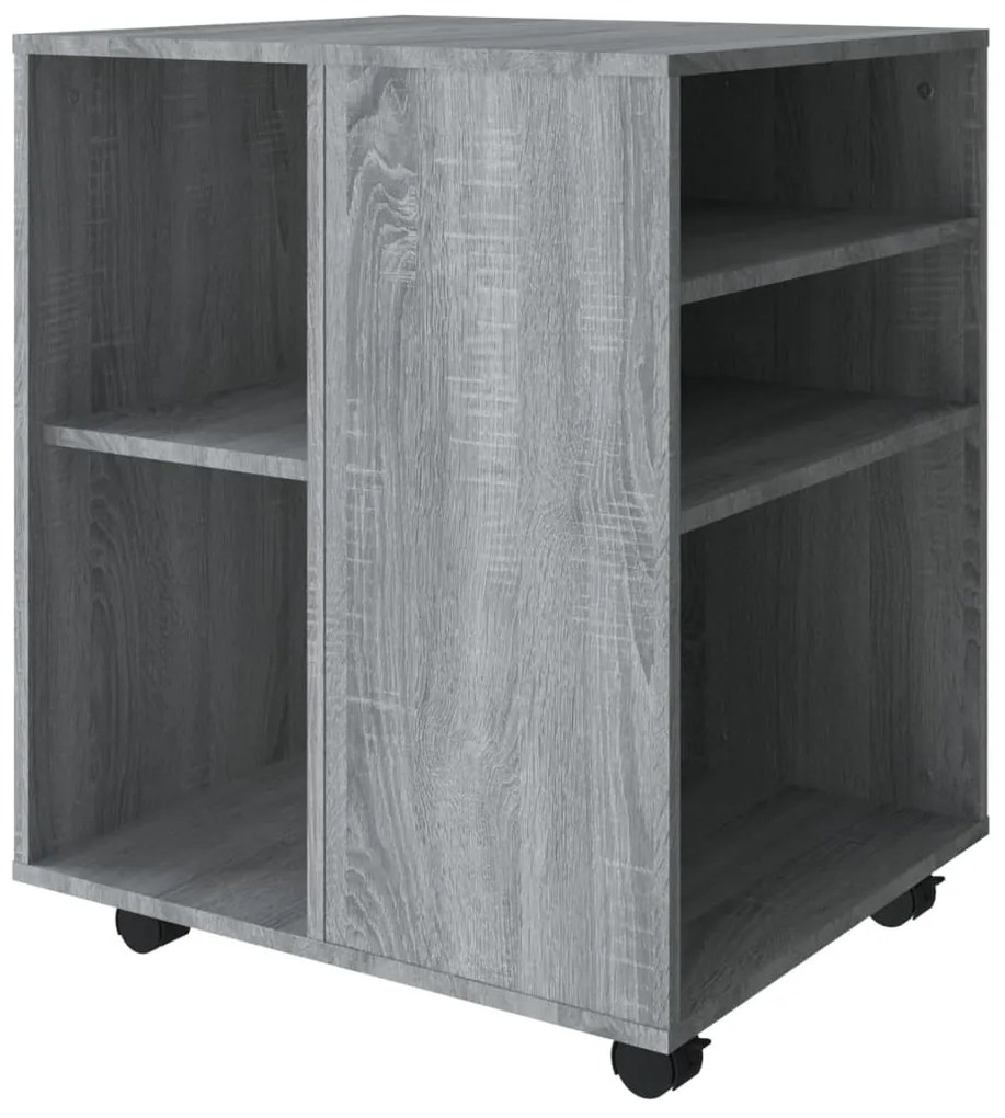 vidaXL Ντουλάπι Με Ροδάκια Γκρι Sonoma 60 x 53 x 72 εκ. Επεξεργ. Ξύλο