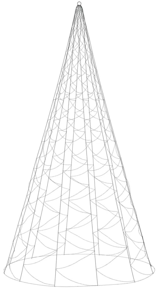 vidaXL Χριστουγ. Δέντρο για Ιστό Σημαίας 1400 LED Θερμό Λευκό 500 εκ.
