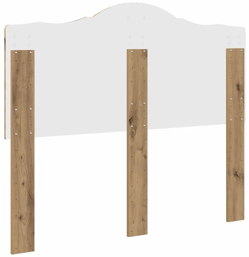 vidaXL Κεφαλάρι με κεφαλάρι Artisan Oak 135 cm Επεξεργασμένο ξύλο