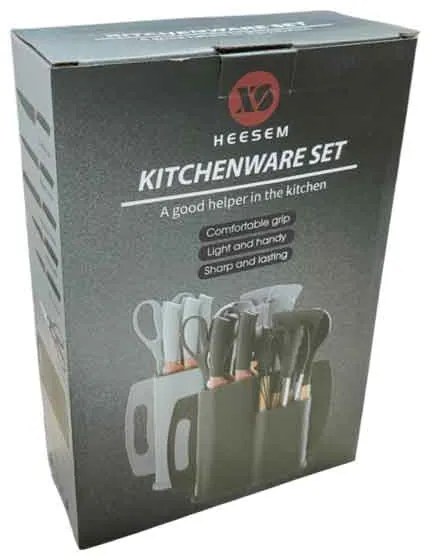 Πλήρες Σετ Κουζινικών 19 τεμαχίων με Θήκη - Complete 19-Piece Kitchen Set with Case