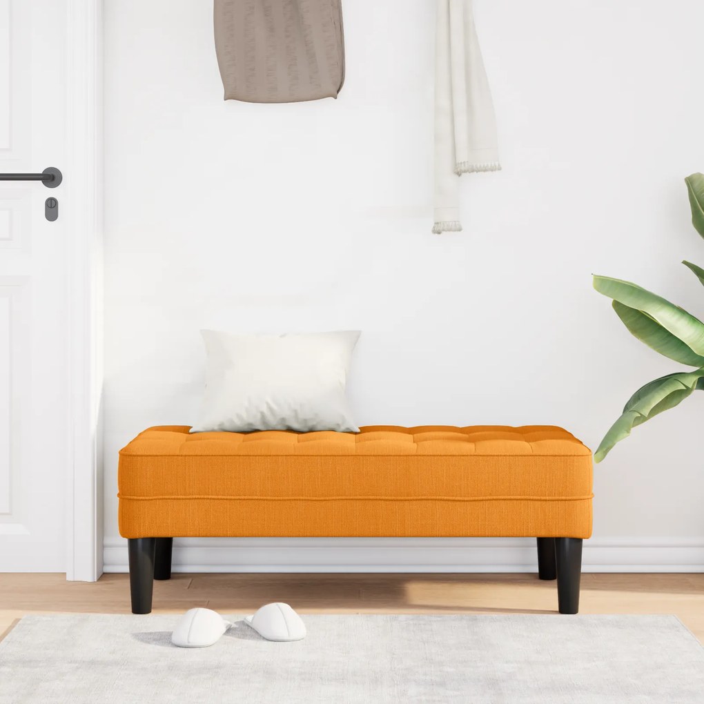 vidaXL Παγκάκι Σκούρο Κίτρινο 113x57x39 εκ. Υφάσμα