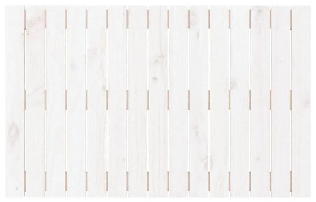 Κεφαλάρι Τοίχου Λευκό 95,5x3x60 εκ. από Μασίφ Ξύλο Πεύκου - Λευκό