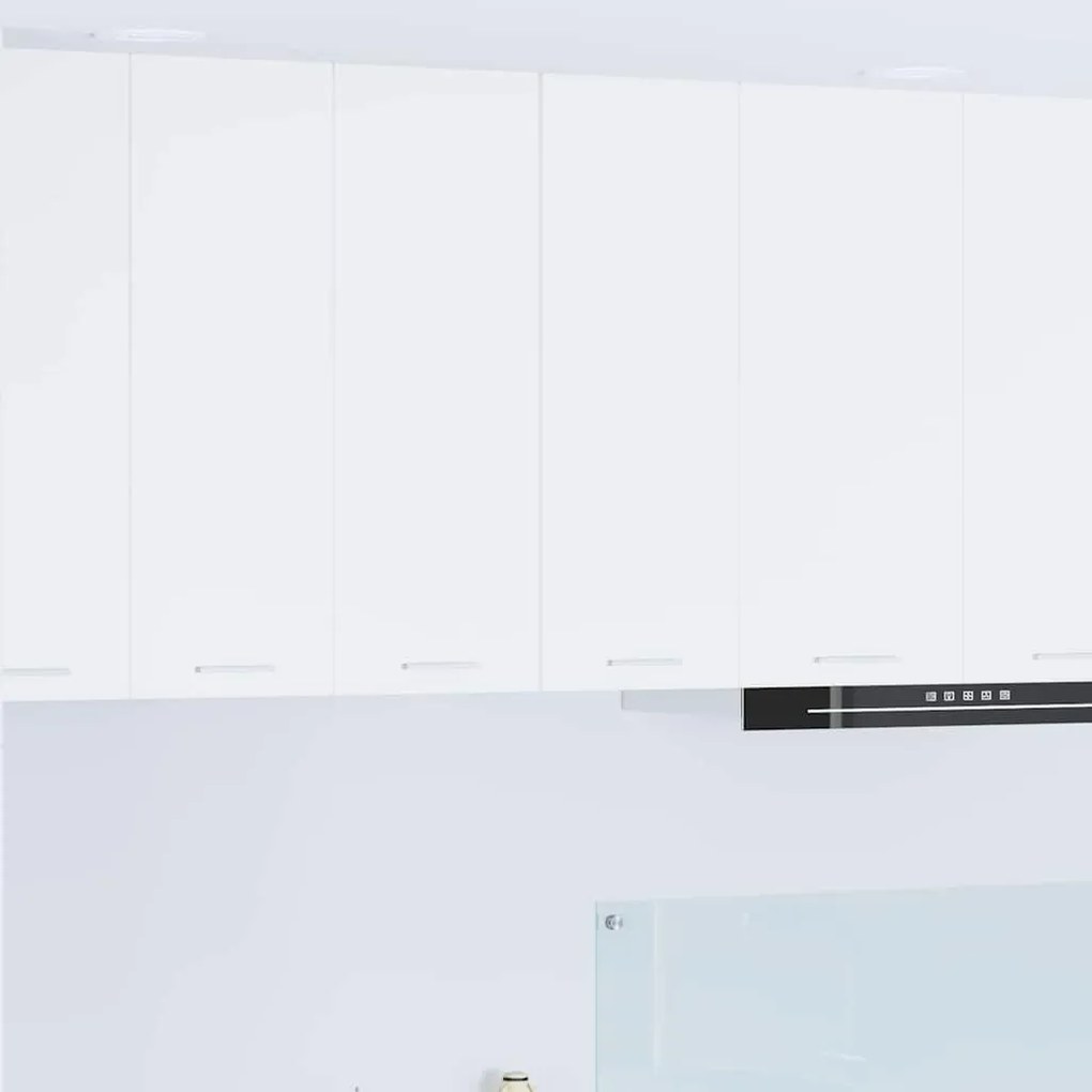 vidaXL Κρεμαστό ντουλάπι με ράφι Riga 2 pcs Λευκό 30 x 31 x 80 εκ.