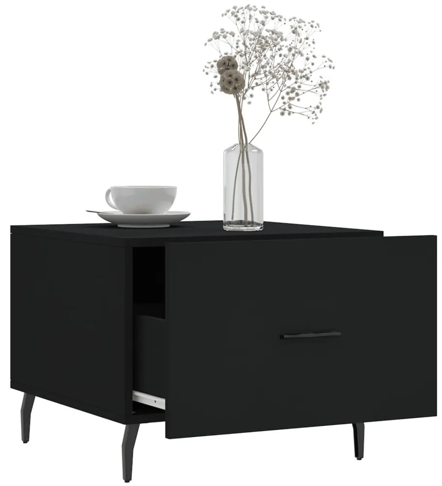 vidaXL Τραπεζάκι Σαλονιού Μαύρο 50x50x40 εκ. από Επεξεργασμένο Ξύλο