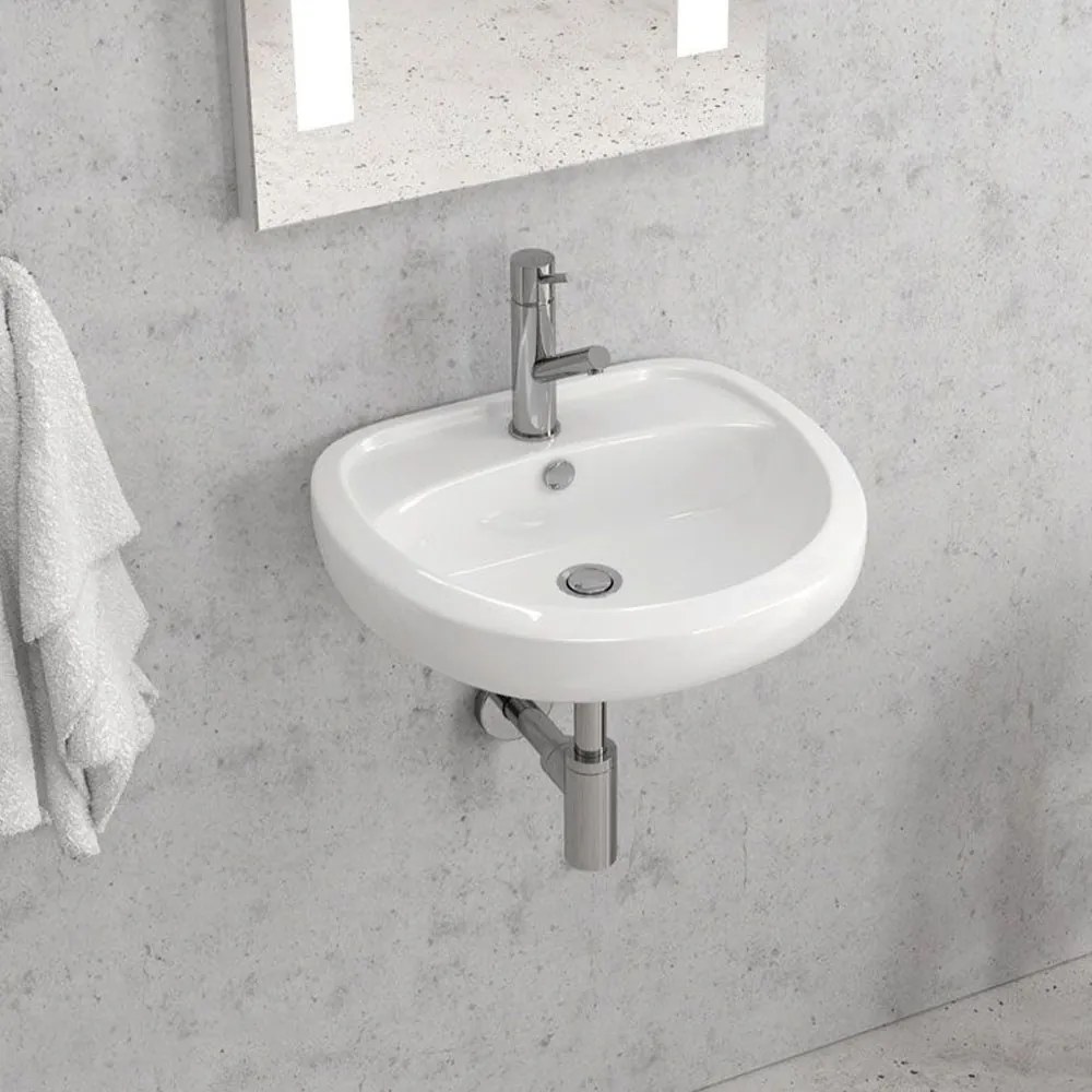 Νιπτήρας Αναρτώμενος LT 304G 48x42x18cm White Karag Πορσελάνη