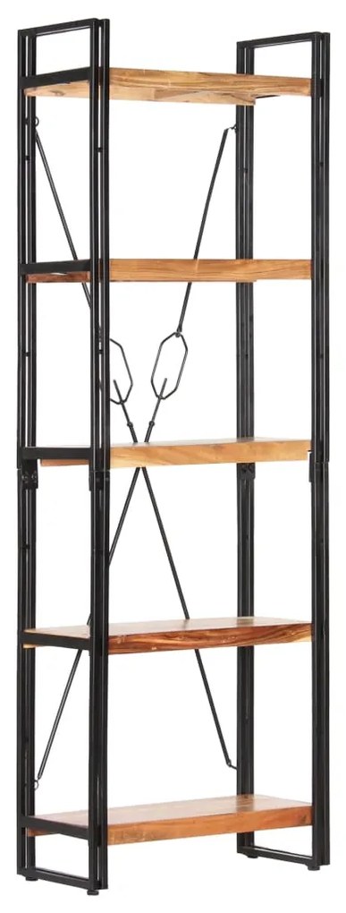 vidaXL Βιβλιοθήκη με 5 Επίπεδα 60 x 30 x 180 εκ. Μασίφ Ξύλο Ακακίας