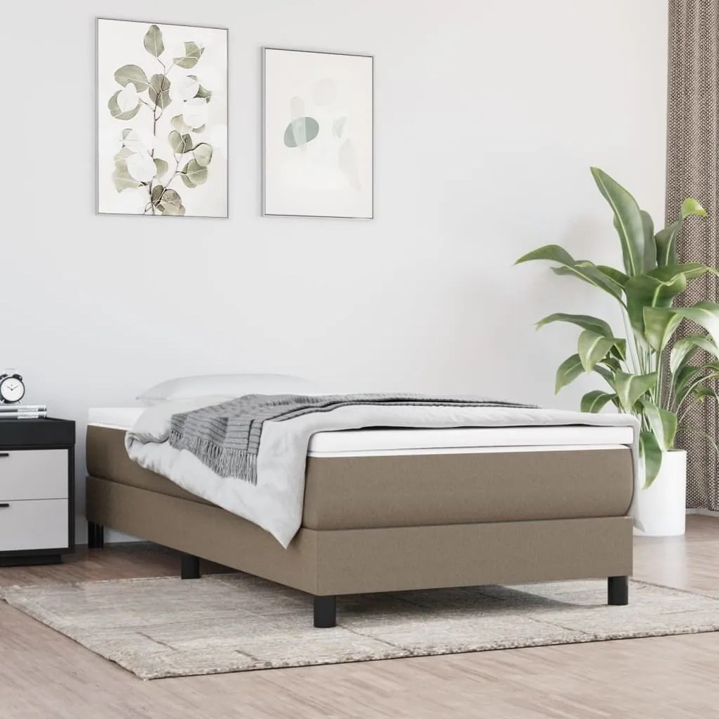 ΠΛΑΙΣΙΟ ΚΡΕΒΑΤΙΟΥ BOXSPRING TAUPE 100X200 ΕΚ. ΥΦΑΣΜΑΤΙΝΟ 3120496