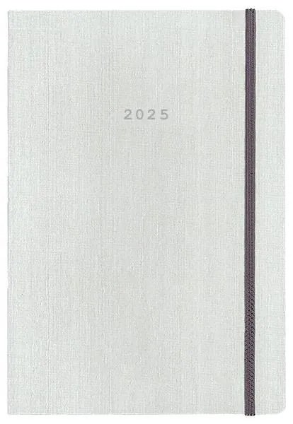 Next ημερολόγιο 2025 fabric ημερήσιο flexi λευκό με λάστιχο 12x17εκ.  τμχ.
