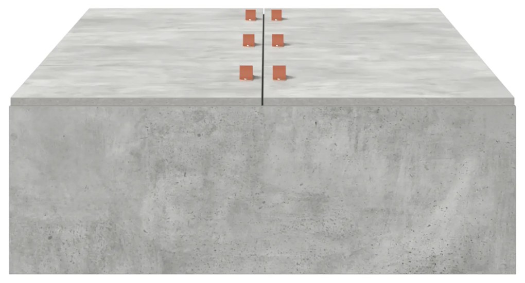 vidaXL Κρεβάτι αποθήκευσης  Concrete Grey, 75x190 cm, από επεξεργασμένο ξύλο.
