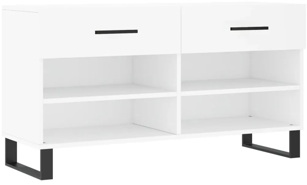 vidaXL Παπουτσοθήκη Λευκή 102 x 35 x 55 εκ. από Επεξεργασμένο Ξύλο