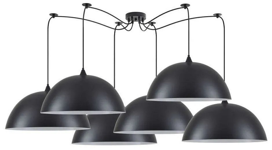 Φωτιστικό Οροφής Adept 77-8722 Φ50x31,5cm 6XE27 60W Black Homelighting