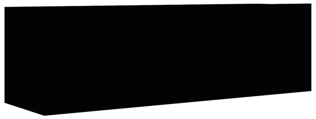 vidaXL Έπιπλο Τηλεόρασης Μαύρο 100 x 30 x 30 εκ. από Επεξ. Ξύλο