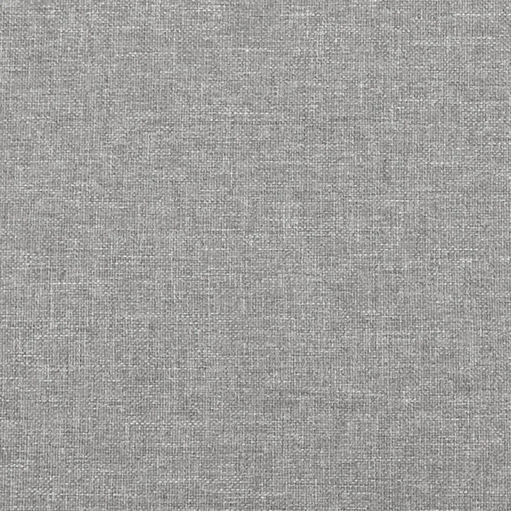Κεφαλάρι με Πτερύγια Ανοιχτό Γκρι 163x23x118/128 εκ. Υφασμάτινο - Γκρι