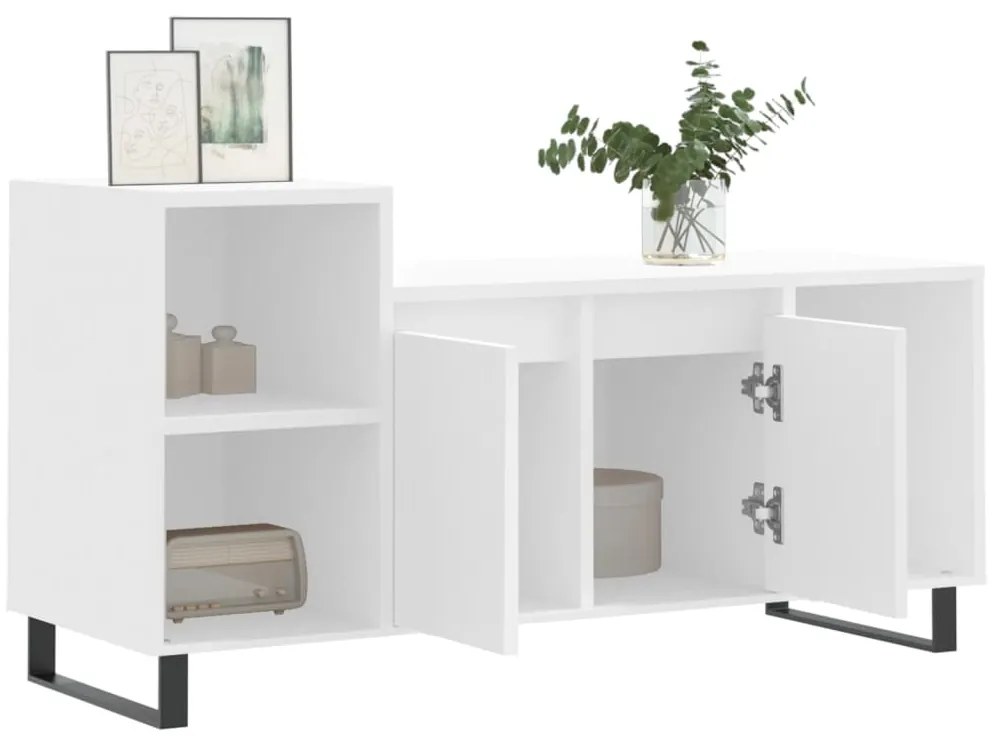 vidaXL Έπιπλο Τηλεόρασης Λευκό 100 x 35 x 55 εκ. Επεξεργασμένο Ξύλο