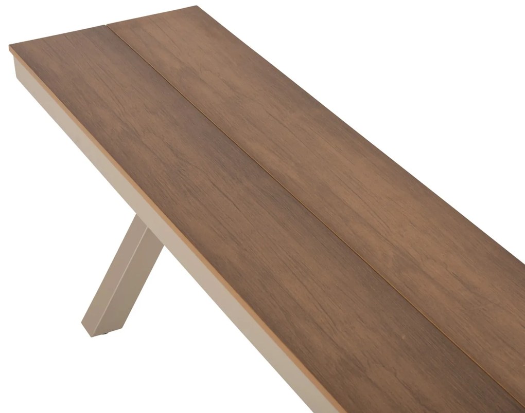 ΠΑΓΚΑΚΙ ΑΛΟΥΜΙΝΙΟΥ TAWNEE HM6040.04 ΣΑΜΠΑΝΙ-POLYWOOD ΚΑΘΙΣΜΑ ΦΥΣΙΚΟ 220x36x44,5Υεκ. (1 Τεμμάχια)