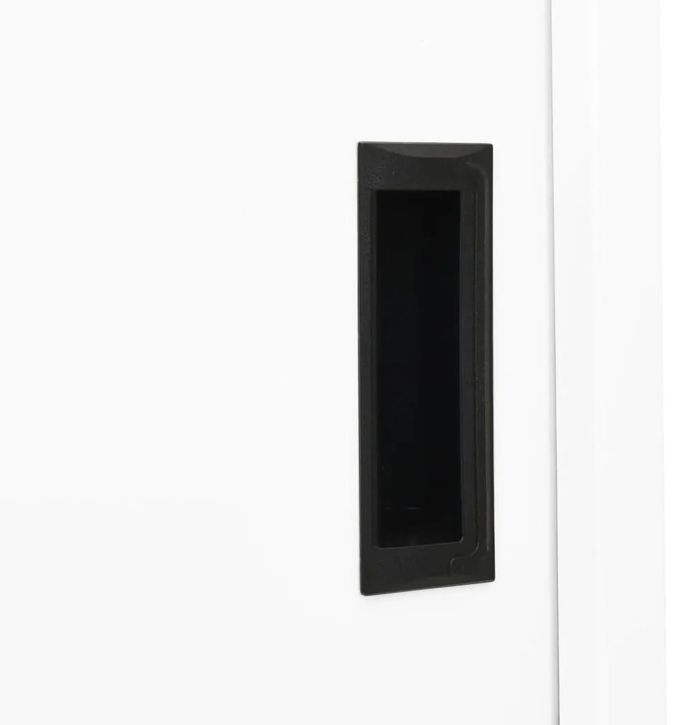 Ντουλάπι Γραφείου με Συρόμενη Πόρτα Λευκό 90x40x180 εκ Ατσάλινο - Λευκό