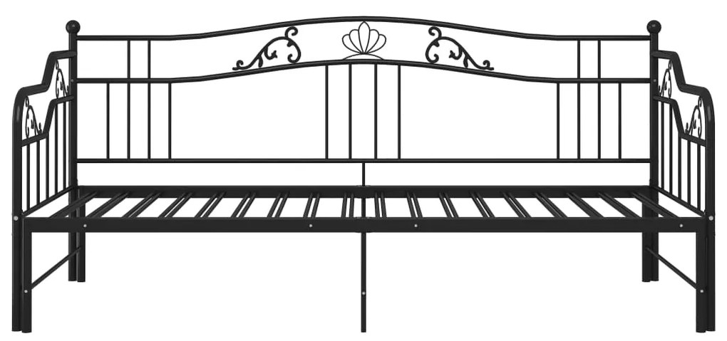 vidaXL Πλαίσιο για Καναπέ - Κρεβάτι Μαύρο 90 x 200 εκ. Μεταλλικό