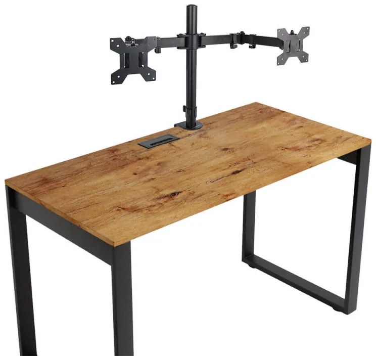 Βάση οθόνης Esperanza ERW018, Για 2 οθόνες, 10"-27", VESA 75/100 mm, Έως 8 κιλά ανά βραχίονα, Μαύρο