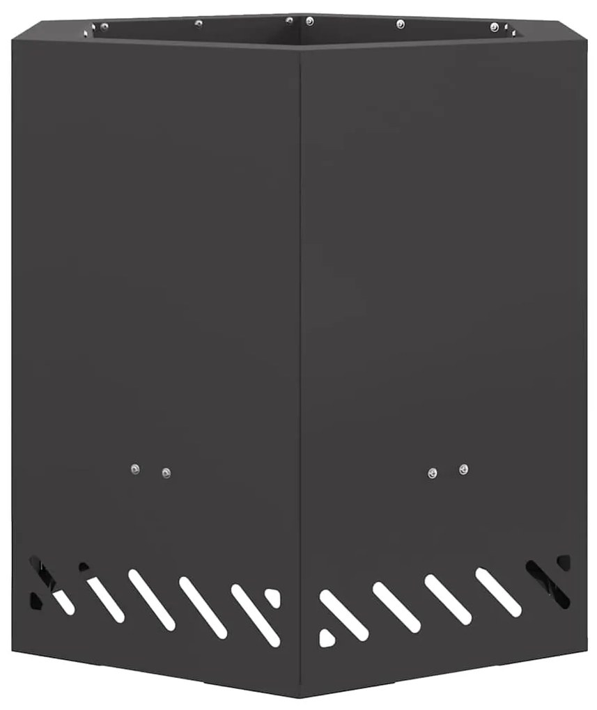 vidaXL Φωτιά Μαύρο 48 x 48 x 51 cm Κρύα έλαση από χάλυβα