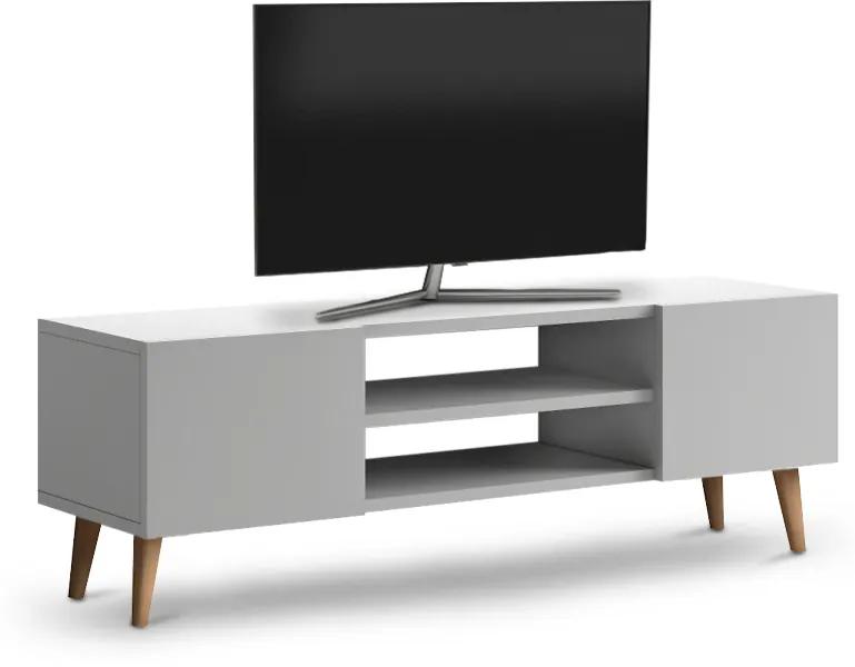 Έπιπλο τηλεόρασης Etna Megapap από μελαμίνη χρώμα λευκό 120x30x40εκ. - 0117643
