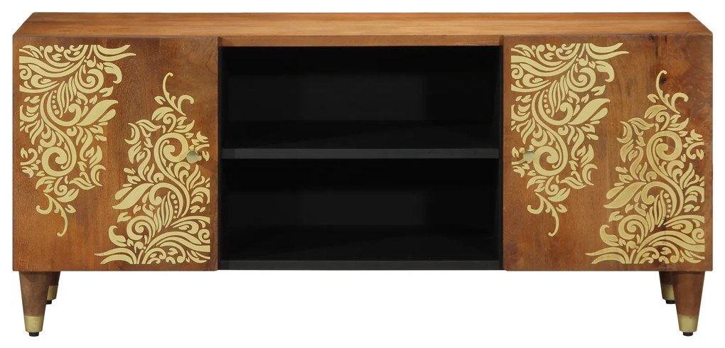vidaXL Κονσόλα Τηλεόρασης 105x33x46 εκ Μασίφ Ξύλο Μάνγκο