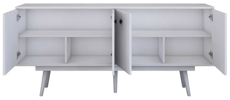 ΜΠΟΥΦΕΣ SALONDE PAKOWORLD ΛΕΥΚΟ ΜΕΛΑΜΙΝΗΣ-ΛΕΥΚΟ PP ΠΟΔΙ 180X40X82.6ΕΚ