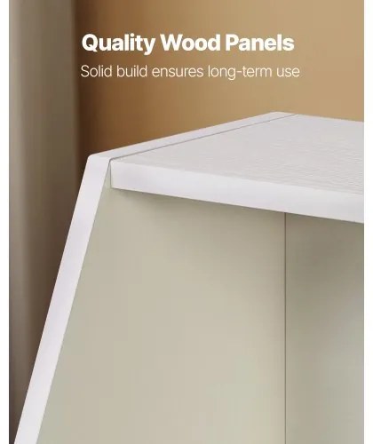 VEVOR Toy Storage Organizer, Wooden Kids Bookshelf with Storage, Toy Storage Cabinet with 2 Mobile Drawers, Kids Storage Organizer for Bedroom, Nursery, Living Room, Entryway, Preschool, White