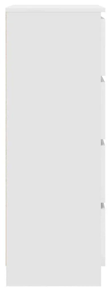 Συρταριέρα Λευκή 60 x 35 x 98,5 εκ. από Επεξεργασμένο Ξύλο 800531