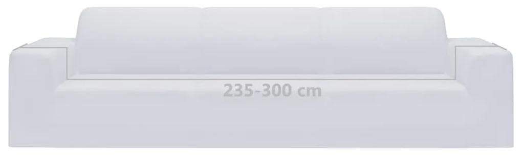 Κάλυμμα 4θέσιου Καναπέ Ελαστικό Λευκό από Πολυεστερικό Ζέρσεϊ - Λευκό
