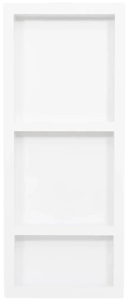 Ράφι Ντουζιέρας με 3 Τμήματα Λευκό Ματ 41 x 99 x 9 εκ. - Λευκό