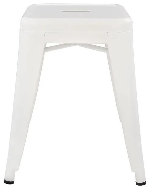 ΣΚΑΜΠΩ ΜΕΤΑΛΛΙΚΟ  MELITA ΣΕ ΧΡΩΜΑ MILK WHITE 39x39x46 εκ.