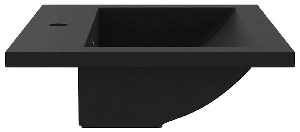 vidaXL Νιπτήρας Μαύρος 600 x 450 x 120 χιλ. Γρανιτένιος