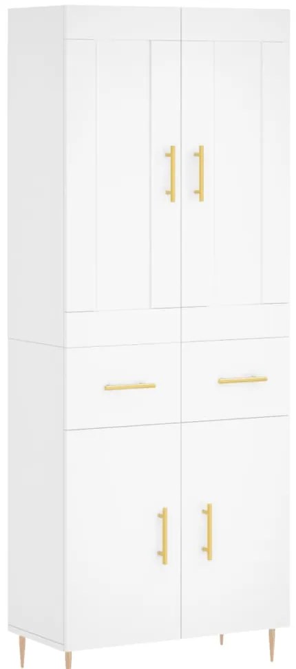 vidaXL Ντουλάπι Λευκό 69,5x34x180 εκ. από Επεξεργασμένο Ξύλο