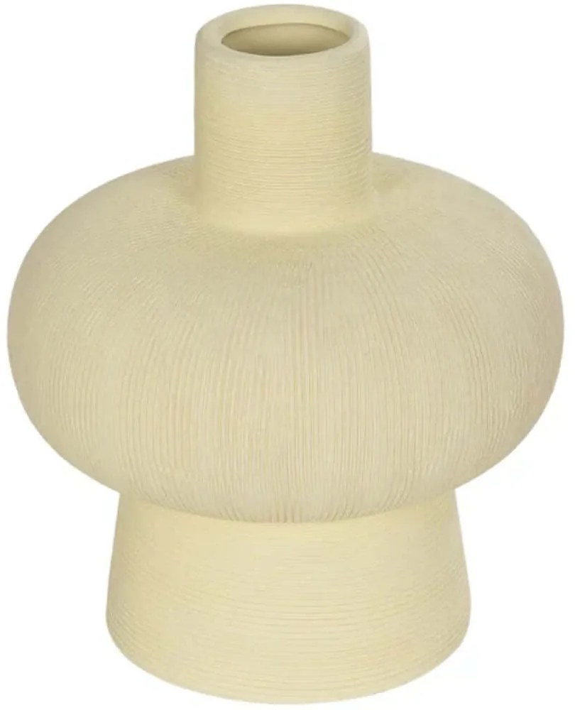 Βάζο Iceberg 21263 17x17x20cm Beige GloboStar Κεραμικό