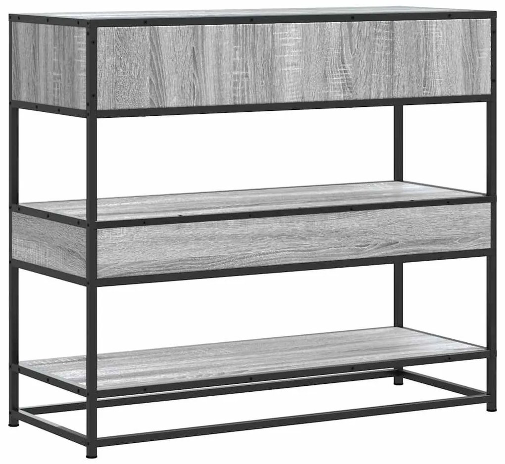 vidaXL Τραπέζι κονσόλας Γκρίζο Σονόμα 90x35x80 cm Ξύλινη κατασκευή