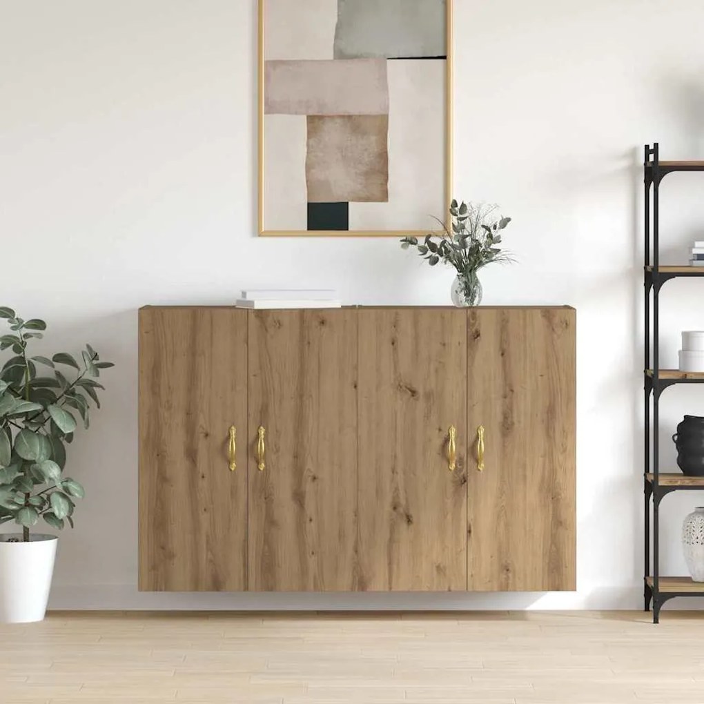 vidaXL Ντουλάπια Τοίχου 2 pcs artisan δρυς 69.5 x 34 x 90 εκ.