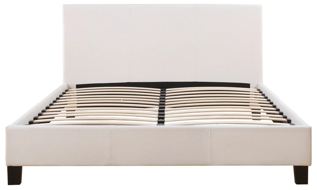 ΚΡΕΒΑΤΙ ΜΕ ΣΤΡΩΜΑ BECCA HM21283.01 ΛΕΥΚΟ PU--ΓΙΑ 150x200εκ