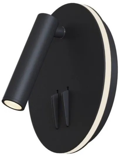 Σποτ Απλίκα Φωτιστικό Τοίχου Ios 176 C176-WL-01-6W Maytoni-C176-WL-01-6W-B-Μαύρο C176-WL-01-6W-B
