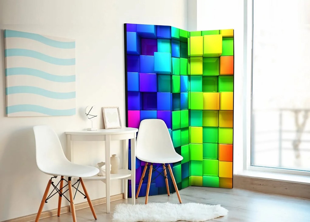 Διαχωριστικό με 3 τμήματα - Colourful Cubes [Room Dividers] 135x172