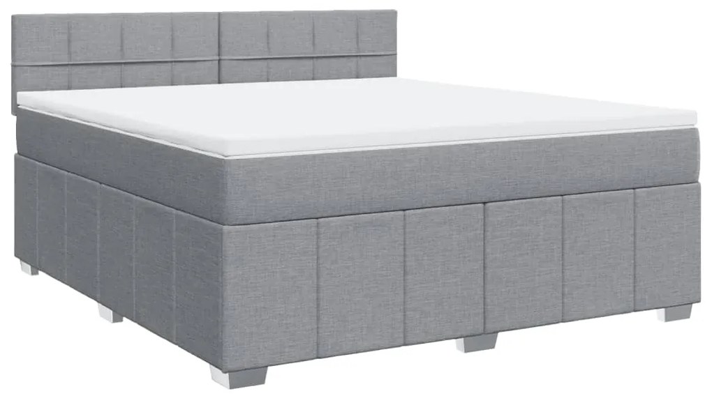 ΚΡΕΒΑΤΙ BOXSPRING ΜΕ ΣΤΡΩΜΑ ΑΝΟΙΧΤΟ ΓΚΡΙ 180X200 ΕΚ. ΥΦΑΣΜΑΤΙΝΟ 3287147