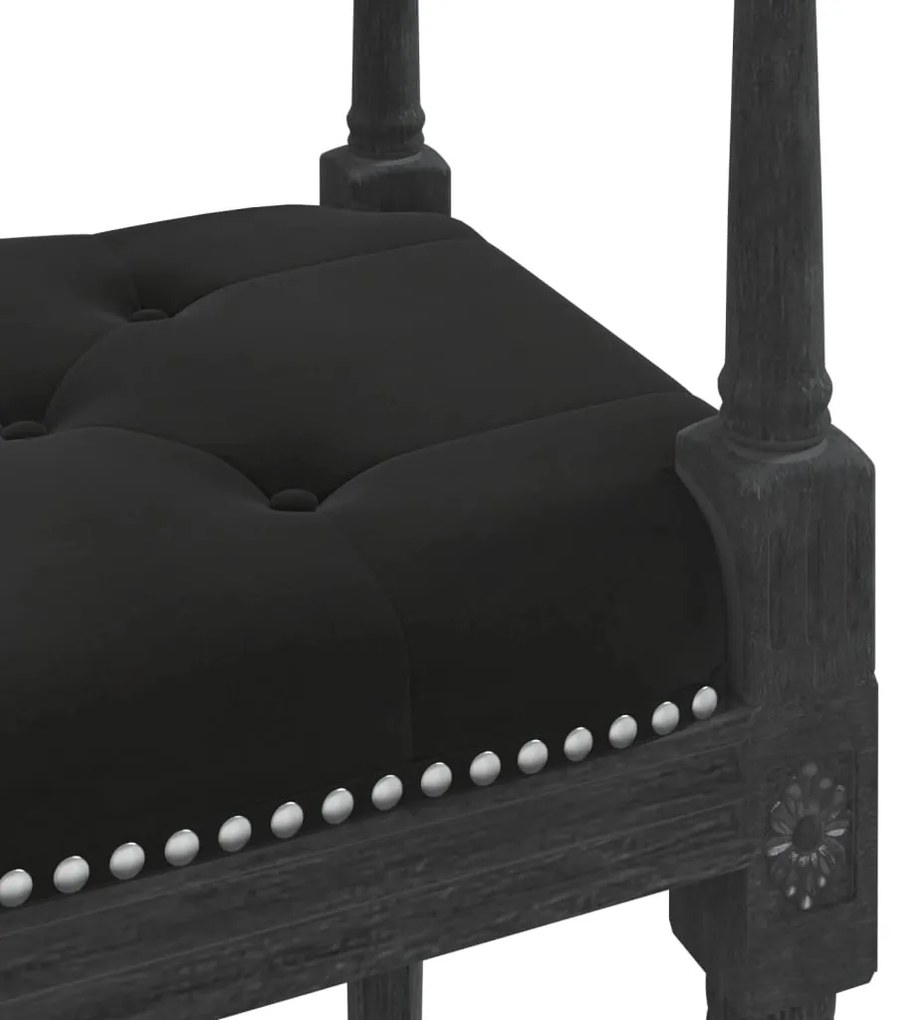 vidaXL Πάγκος Μαύρος 110x40x70 εκ. Βελούδινος