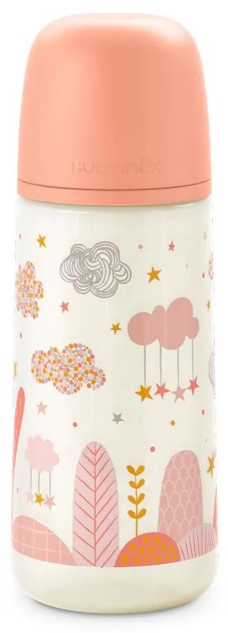 Μπιμπερό Φυσιολογική θηλή Σιλικόνης SX PRO 360ml +6μ Dreams Pink Suavinex