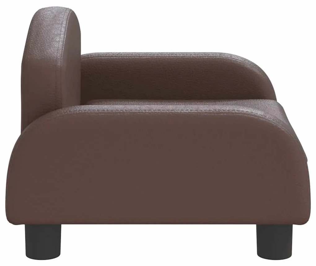 vidaXL Καναπές Παιδικός Καφέ 50 x 40 x 30 εκ. από Συνθετικό Δέρμα