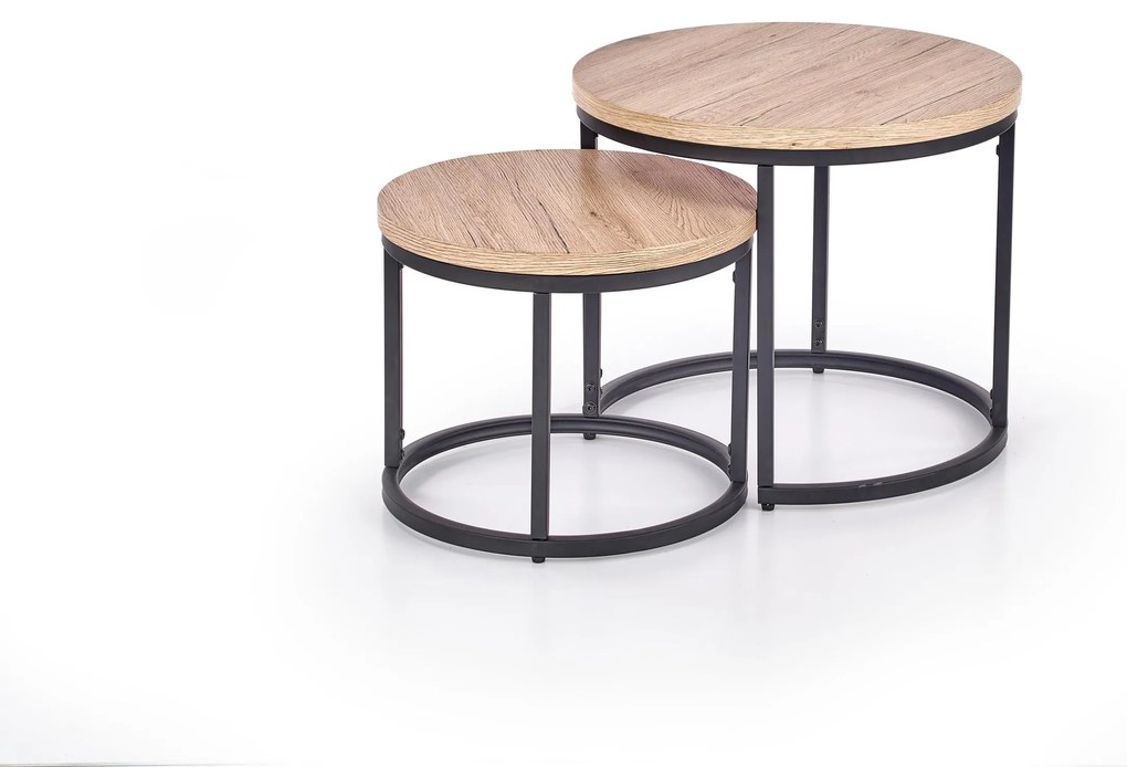 OREO set of two c. tables DIOMMI V-CH-OREO-LAW-DĄB_SAN_REMO