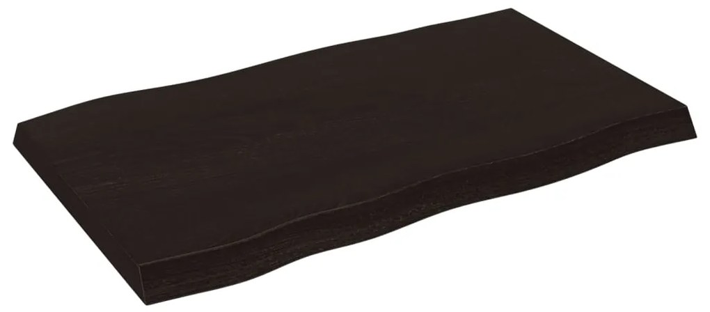 vidaXL Επιφ Τραπεζιού Αν Καφέ 100x60x(2-6)εκ.Ακατέργ. Μασίφ Ξύλο Δρυός