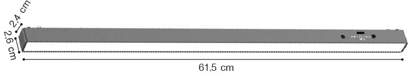 Γραμμικό φωτιστικό LED 20W 3CCT για ultra thin ράγα σε λευκή απόχρωση D:61,5X2,6X2,4cm (TMU0060-White) - TMU0060-White