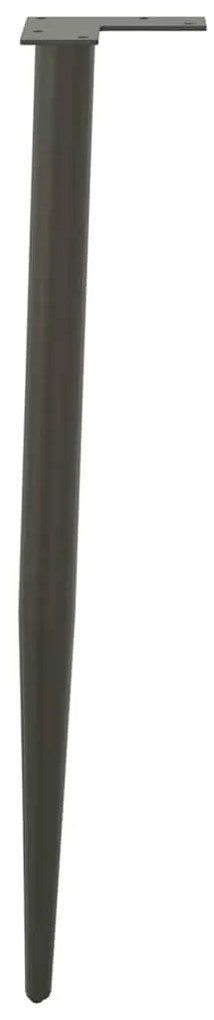 vidaXL Πόδια Κονσόλας Κωνικού Σχήματος 4 τεμ. Ανθρακί 72-73 εκ. Ατσάλι