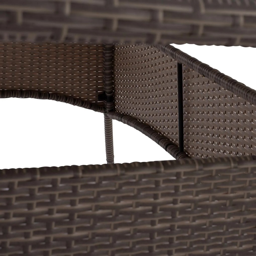 Τραπέζι Minsk μεταλλικό rattan γκρι 150x90x75Υ εκ. 150x90x75 εκ.