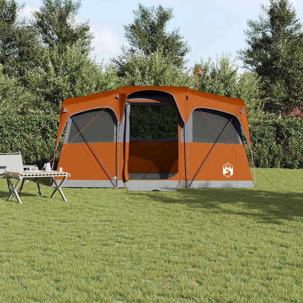 vidaXL Σκηνές Γκρι και πορτοκαλί 435 x 255 x 216 εκ. Πολυεστέρας